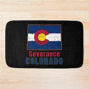 Severance Colorado State Distressed Flag Outline   Bath Mat