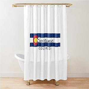 Severance Colorado flag stripe    Shower Curtain