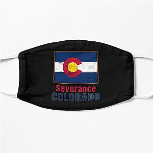 Severance Colorado State Distressed Flag Outline   Flat Mask