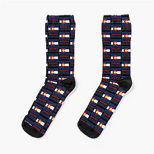 Severance Colorado State Distressed Flag Outline   Socks