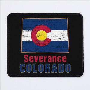 Severance Colorado State Distressed Flag Outline   Mouse Pad