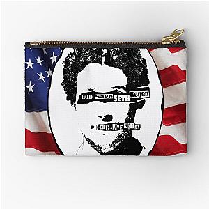 God Save, Seth Rogen Sex Pistols Parody Design Radio Message Zip Pouch
