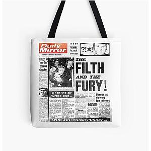Sex Pistols Front Page News All Over Print Tote Bag
