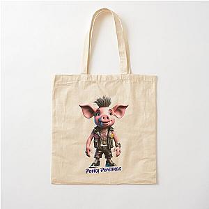 Porky Pig Character Sex Pistols Cotton Tote Bag