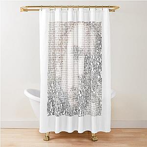 John Lydon inspired design created from Sex Pistols lyrics Shower Curtain