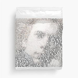 John Lydon inspired design created from Sex Pistols lyrics. Duvet Cover