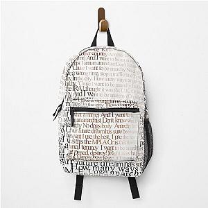 John Lydon inspired design created from Sex Pistols lyrics. Backpack