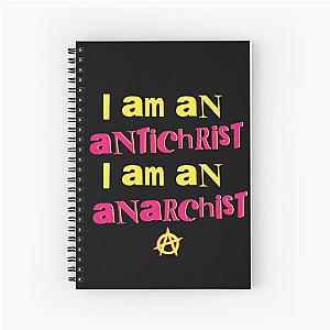 Sex Pistols - Anarchist Antichrist punk rock music  Spiral Notebook