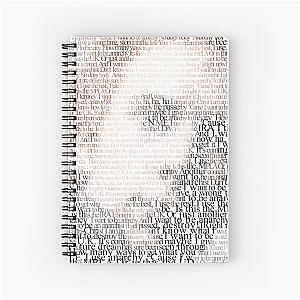 John Lydon inspired design created from Sex Pistols lyrics. Spiral Notebook