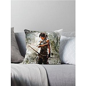 Tomb Raider Painting Throw Pillow