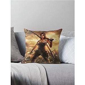 Tomb raider Throw Pillow