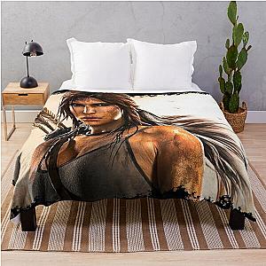 Lara Croft Tomb Raider II  8K Throw Blanket