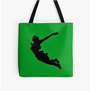 LARA CROFT SILHOUETTE SWAN DIVE (Tomb Raider Legend) All Over Print Tote Bag