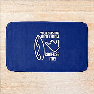 Retro Shaka Surf White Bath Mat