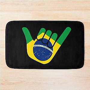 Brazilian Shaka for all Brazilians and Brazil lovers Bath Mat