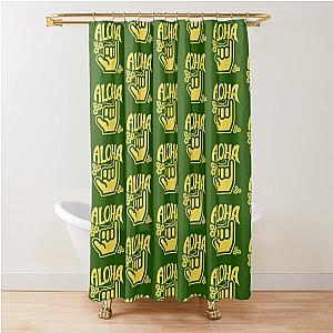 Aloha Shaka Yellow Shower Curtain
