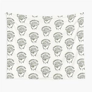 Retro Style Chronically Chill Shaka Dark Green Tapestry