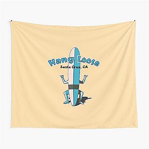 Santa Cruz California Surfboard Shaka Man Tapestry