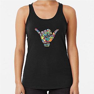 Aloha Hawaiian Surfing Racerback Tank Top