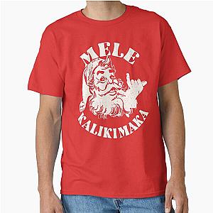 Retro Christmas Mele Kalikimaka Santa Claus Shaka Hawaii Classic T-Shirt