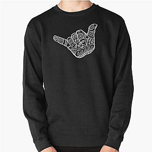 Hang Loose Polynesian Tribal Shaka in White Sweatshirt