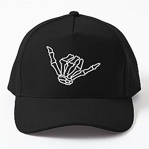Skeleton Shaka Hand Sign Funny Hang Loose Baseball Cap