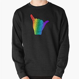 Hang Loose Shaka Gesture - Rainbow Pride Pullover Sweatshirt