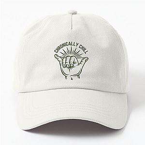 Retro Style Chronically Chill Dark Green Dad Hat