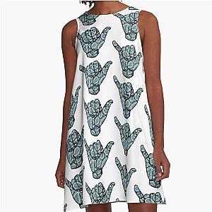 Blue Paisley A-Line Dress