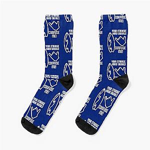 Funny Retro Shaka Surf Socks (White)
