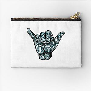 Blue Paisley Zipper Pouch
