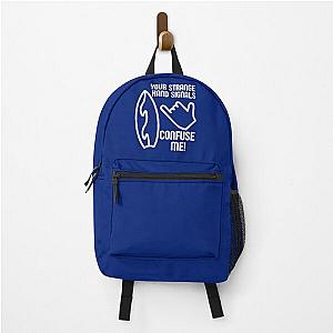 Funny Retro Shaka Surf Backpack (White)