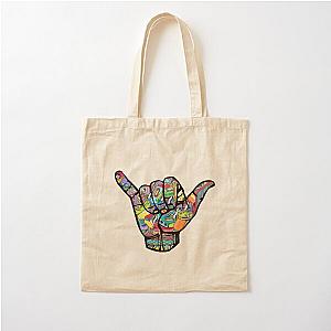 Aloha Hawaiian Surfing Cotton Tote Bag