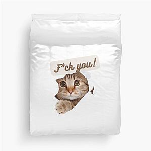 shameless  cute cat Duvet Cover