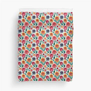 Colorful of flower papercut shameless. Duvet Cover