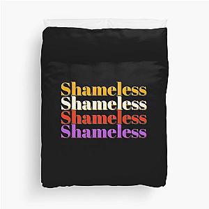 Shameless funny word in t-shirt Duvet Cover