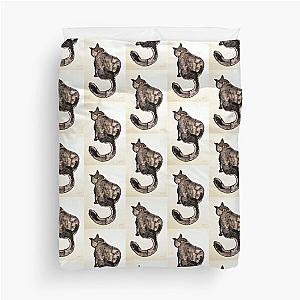 Shameless Cats:  Ignoring You Black Cat Duvet Cover