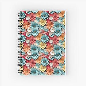 Colorful of flower papercut shameless. Spiral Notebook