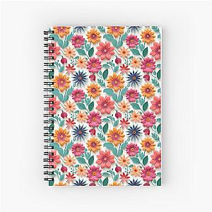 Colorful of flower papercut shameless. Spiral Notebook