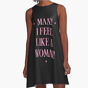 Man! I feel Like A Woman! Shania Twain Premium Scoop      A-Line Dress