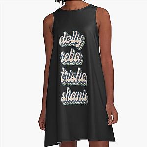 Dolly Reba Trisha Shania     A-Line Dress