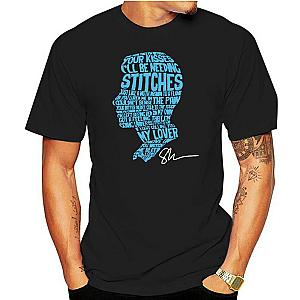 Shawn Mendes T-Shirts - Shawn Mendes Stitches Lyrics Texting Portrait Unique Women TShirt women t shirt AL1908 [ID37982] [ID37982]