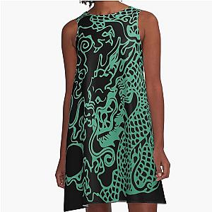 Shenmue Dragon mirror logo A-Line Dress