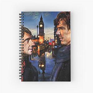 John and Sherlock in London Spiral Notebook