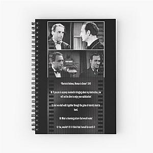 My favorite scene in Sherlock Holmes, Woman in Green 1945 Spiral Notebook