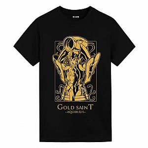 Saint Seiya Aquarius Black T-Shirts Anime Shirt Design WS2302