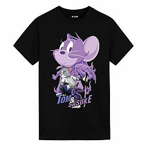 Tom and Jerry Sasuke Uchiha Tom Tees Anime T Shirt Design WS2302