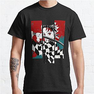 Vintage Demon Slayer Dark Fantasy Anime Character Tanjiro Kamado Classic T-Shirt Offical Store RB0812