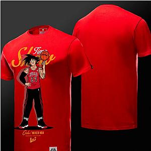 Son Goku T Shirt Red 4XL Couple Dragon Ball NBA Style T-shirt WS2302