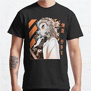 Kyojuro Rengoku Demon Slayer Kimetsu No Yaiba Design Classic T-Shirt Offical Store RB0812